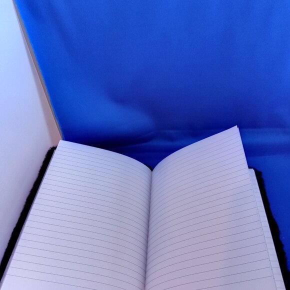 set of 2 furry animal notebooks Black Cat and Purple Bat NWT - Picture 6 of 7